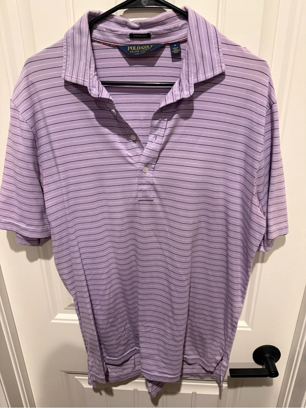 Ralph Lauren Lavender Striped Polo Golf Shirt